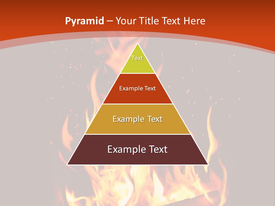 A Fire In The Dark With A Red Background PowerPoint Template
