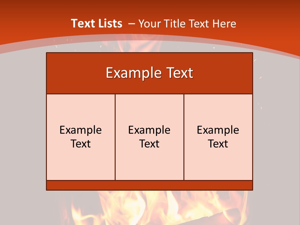 A Fire In The Dark With A Red Background PowerPoint Template