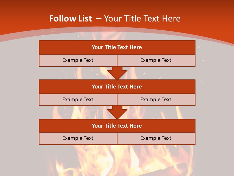 A Fire In The Dark With A Red Background PowerPoint Template