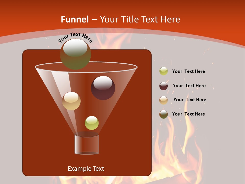 A Fire In The Dark With A Red Background PowerPoint Template