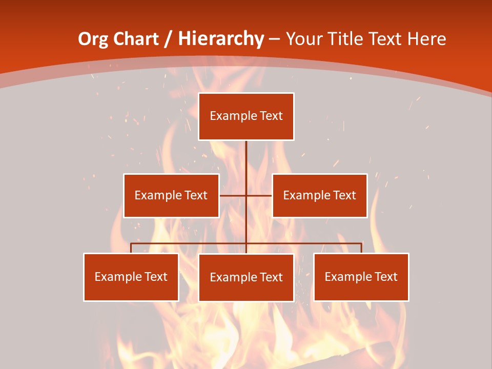 A Fire In The Dark With A Red Background PowerPoint Template