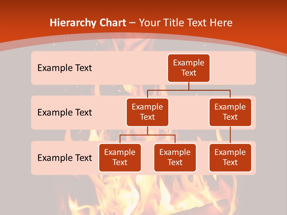 A Fire In The Dark With A Red Background PowerPoint Template