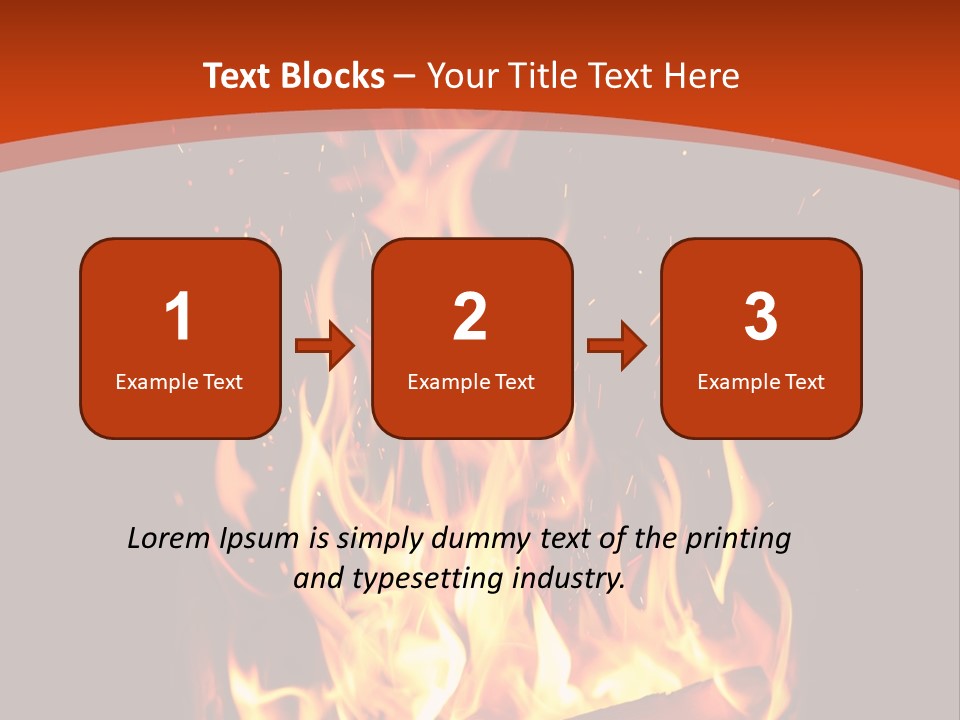 A Fire In The Dark With A Red Background PowerPoint Template