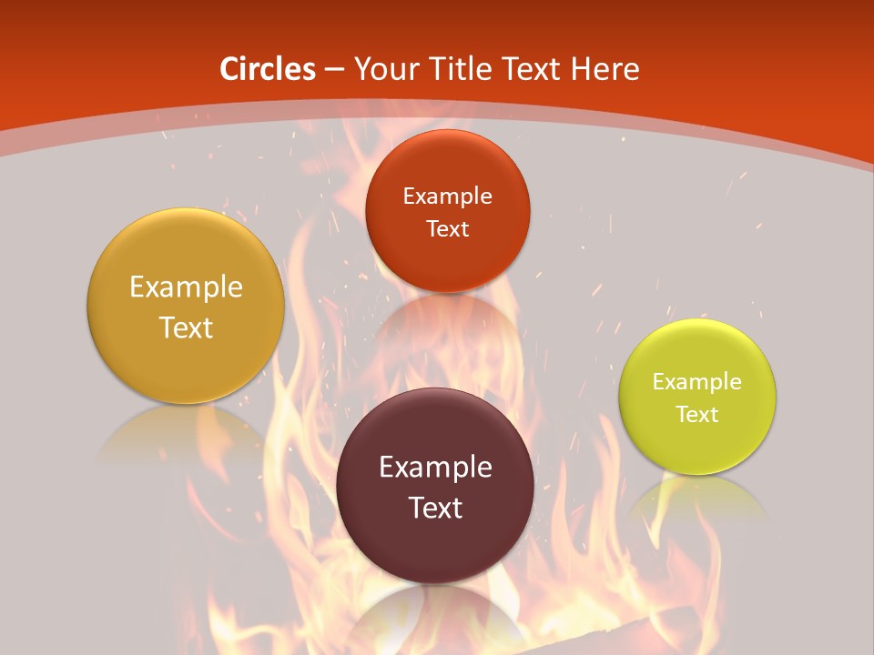 A Fire In The Dark With A Red Background PowerPoint Template