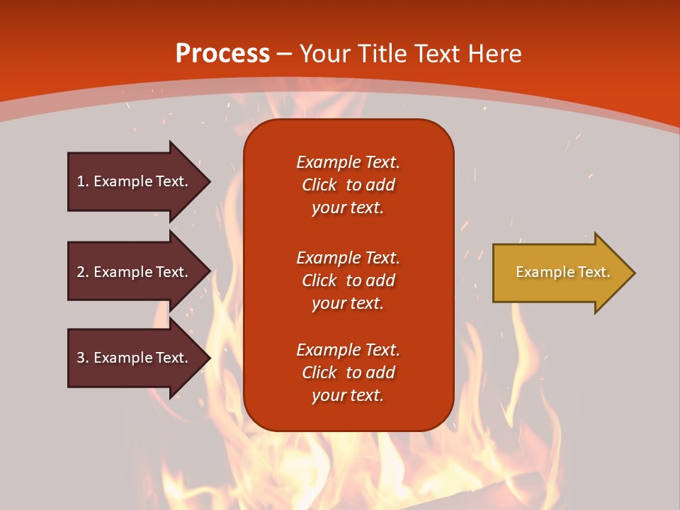 A Fire In The Dark With A Red Background PowerPoint Template