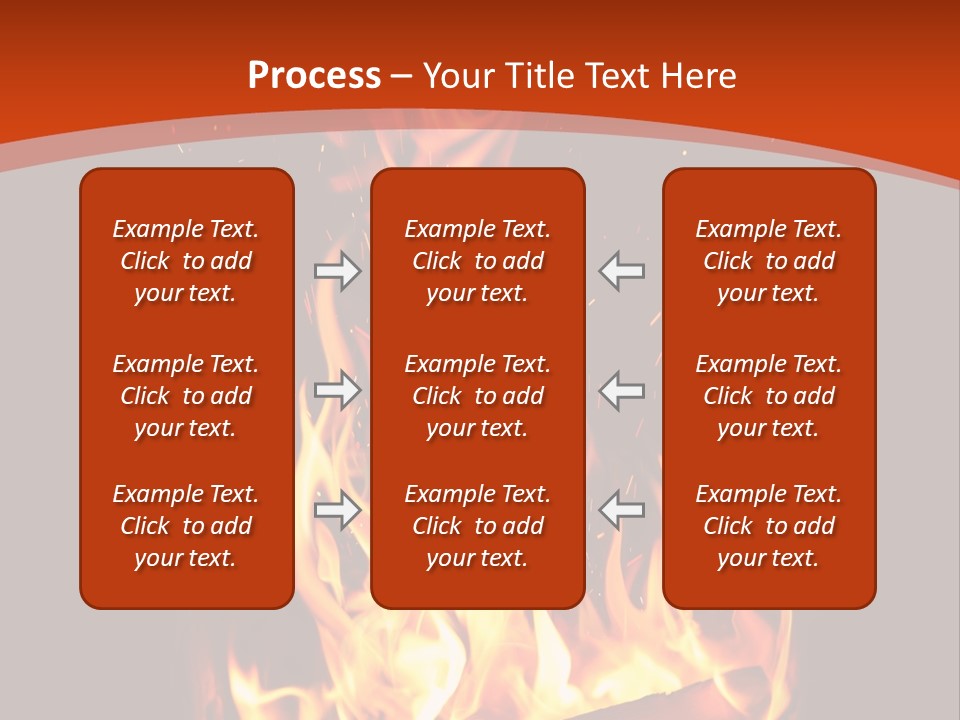 A Fire In The Dark With A Red Background PowerPoint Template