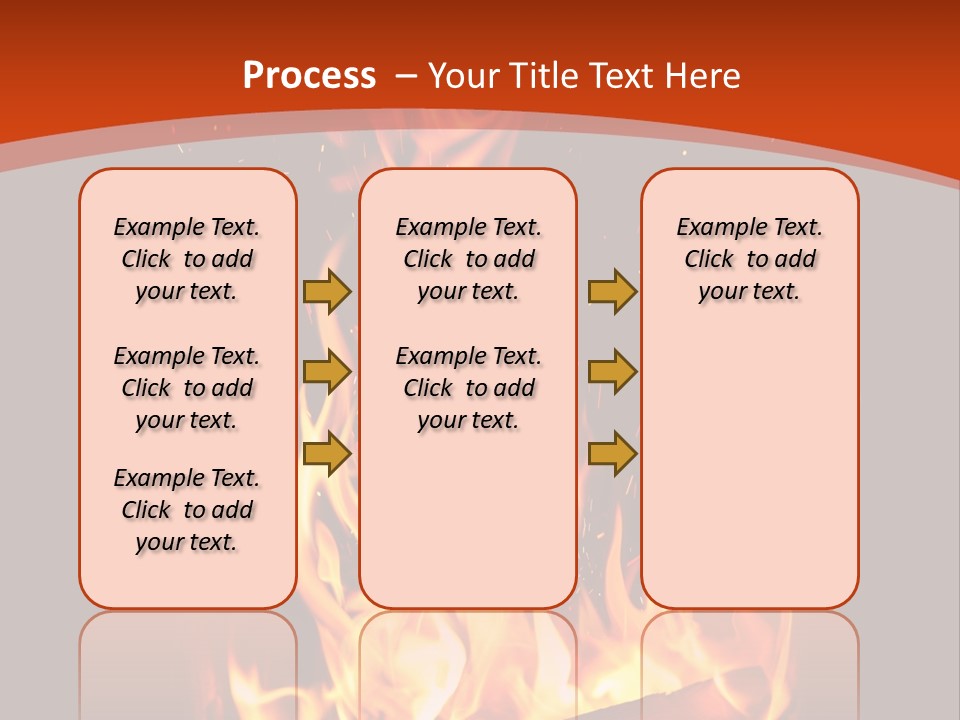 A Fire In The Dark With A Red Background PowerPoint Template