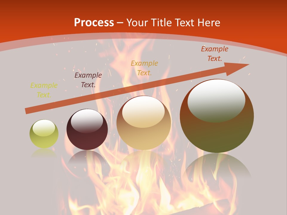 A Fire In The Dark With A Red Background PowerPoint Template