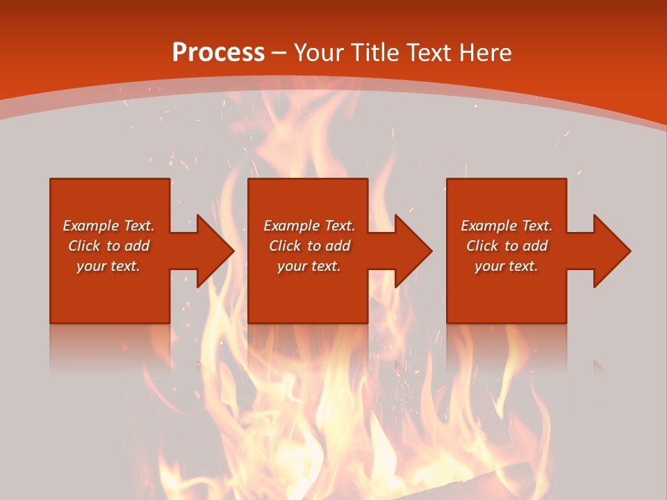 A Fire In The Dark With A Red Background PowerPoint Template