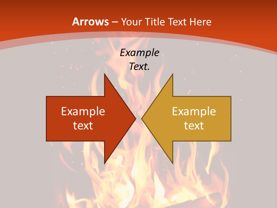 A Fire In The Dark With A Red Background PowerPoint Template