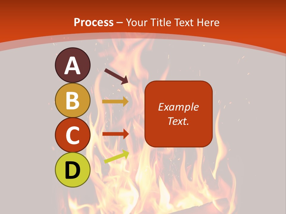 A Fire In The Dark With A Red Background PowerPoint Template