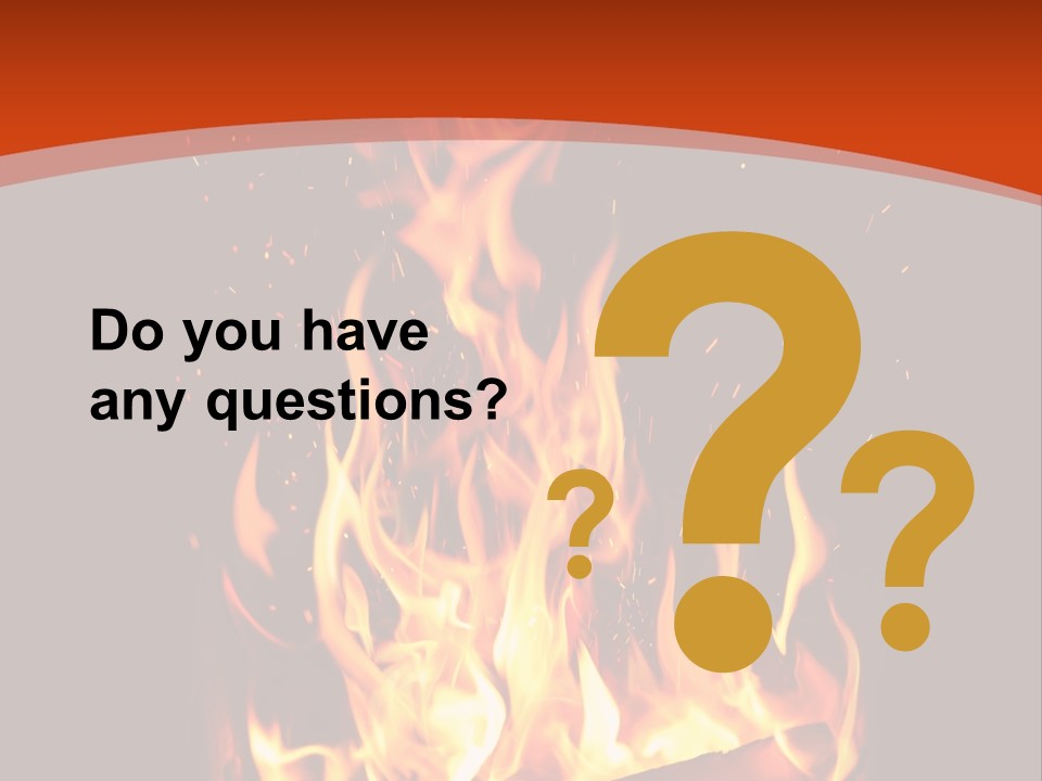 A Fire In The Dark With A Red Background PowerPoint Template