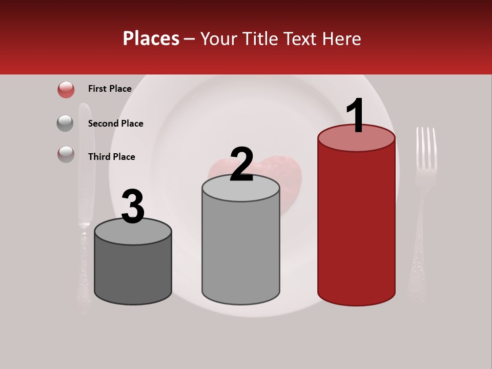 A Plate With A Broken Heart On It PowerPoint Template