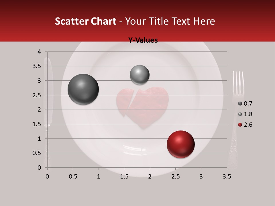 A Plate With A Broken Heart On It PowerPoint Template
