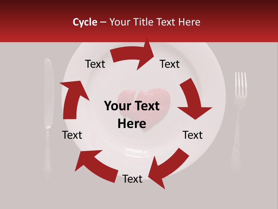 A Plate With A Broken Heart On It PowerPoint Template