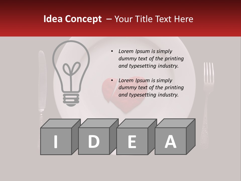 A Plate With A Broken Heart On It PowerPoint Template