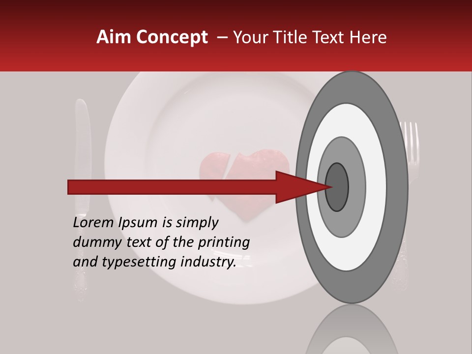 A Plate With A Broken Heart On It PowerPoint Template