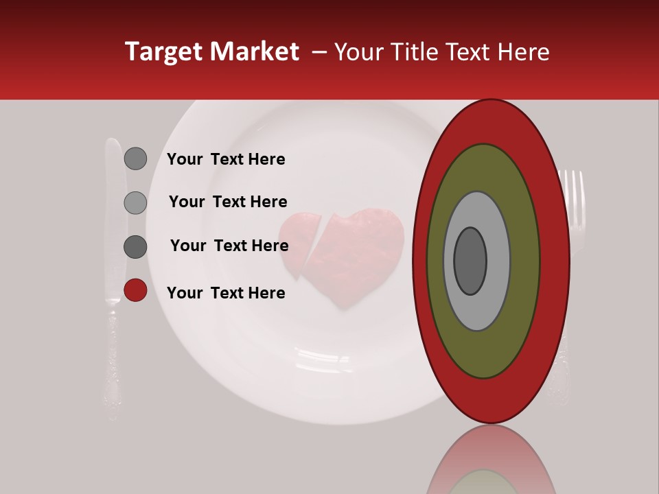 A Plate With A Broken Heart On It PowerPoint Template