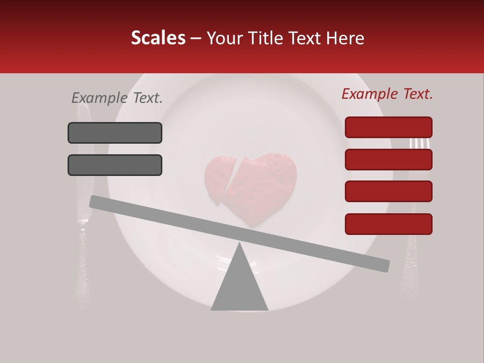 A Plate With A Broken Heart On It PowerPoint Template
