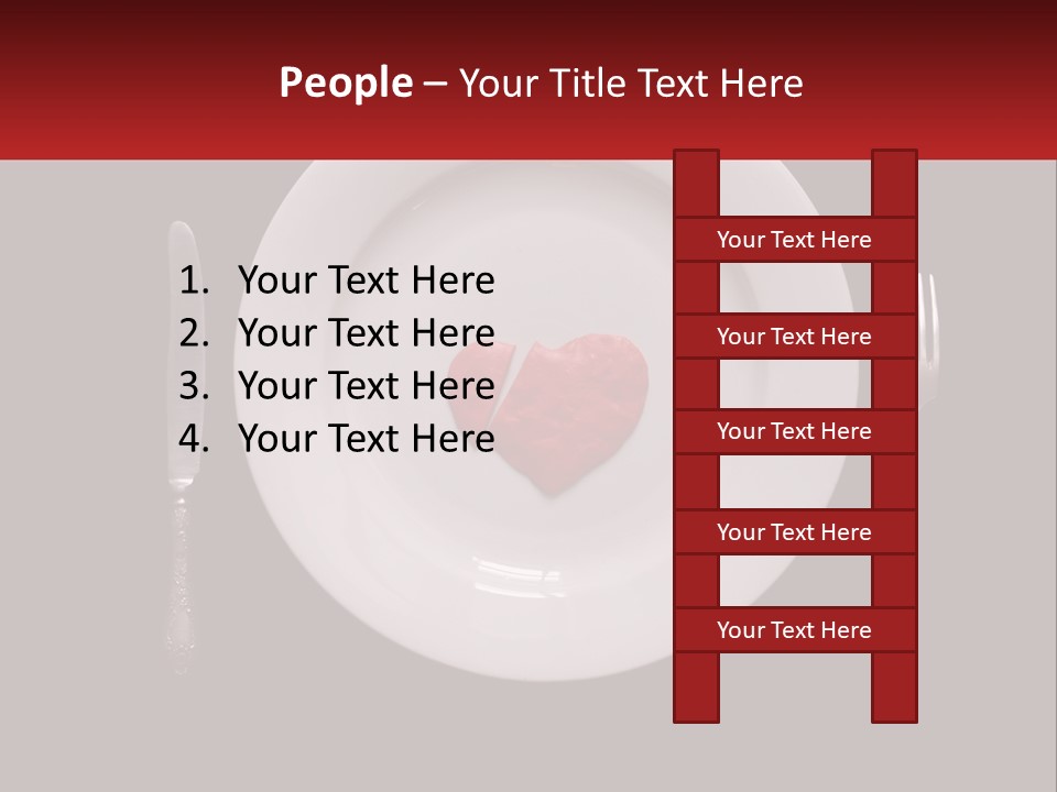 A Plate With A Broken Heart On It PowerPoint Template
