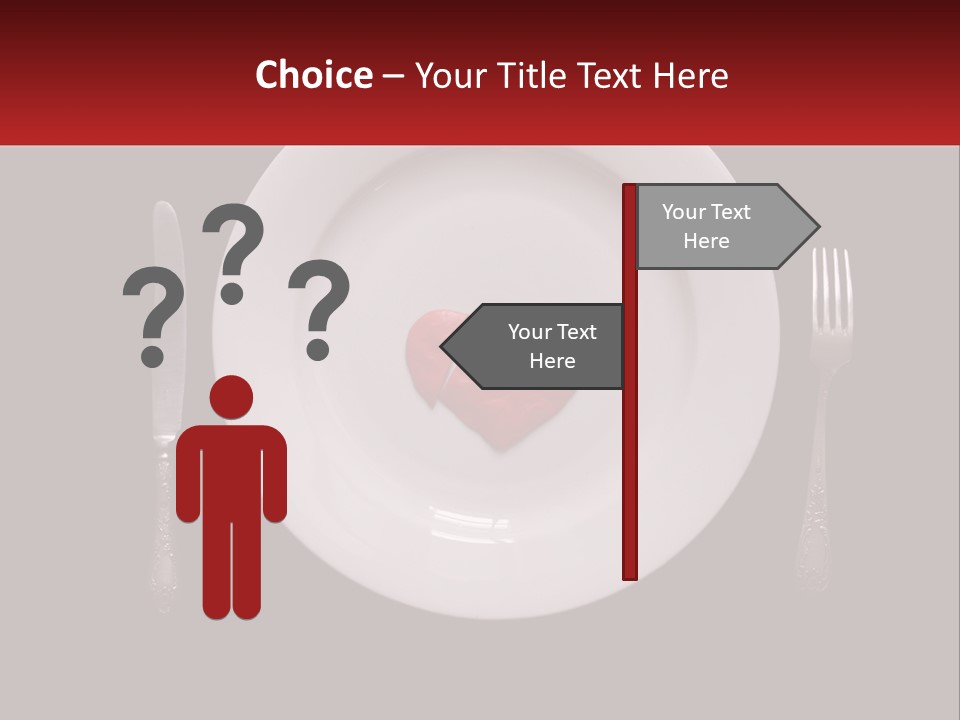 A Plate With A Broken Heart On It PowerPoint Template