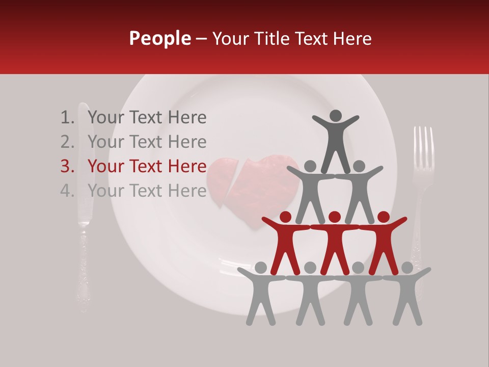 A Plate With A Broken Heart On It PowerPoint Template