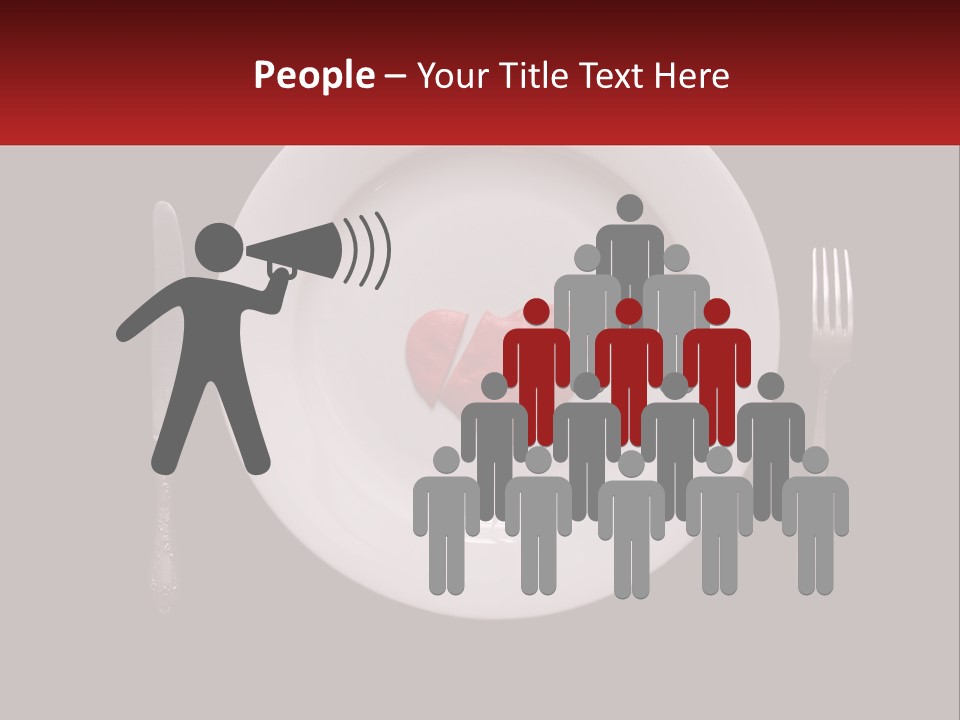 A Plate With A Broken Heart On It PowerPoint Template