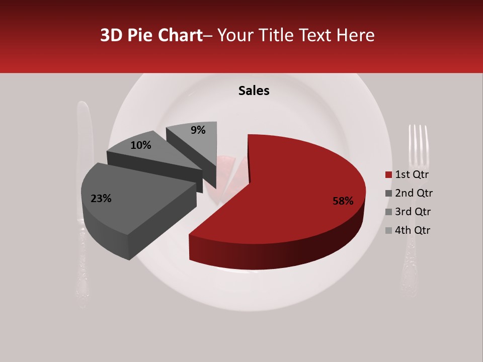 A Plate With A Broken Heart On It PowerPoint Template
