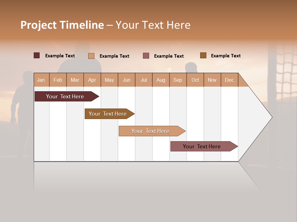 A Group Of People Playing Soccer At Sunset PowerPoint Template