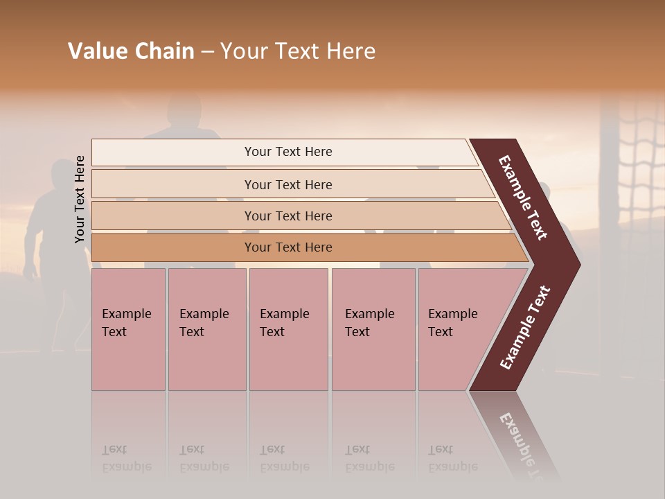 A Group Of People Playing Soccer At Sunset PowerPoint Template