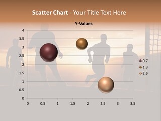 A Group Of People Playing Soccer At Sunset PowerPoint Template