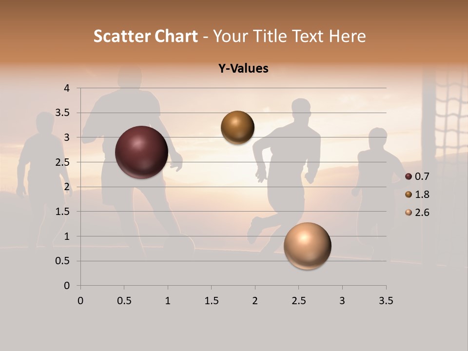A Group Of People Playing Soccer At Sunset PowerPoint Template