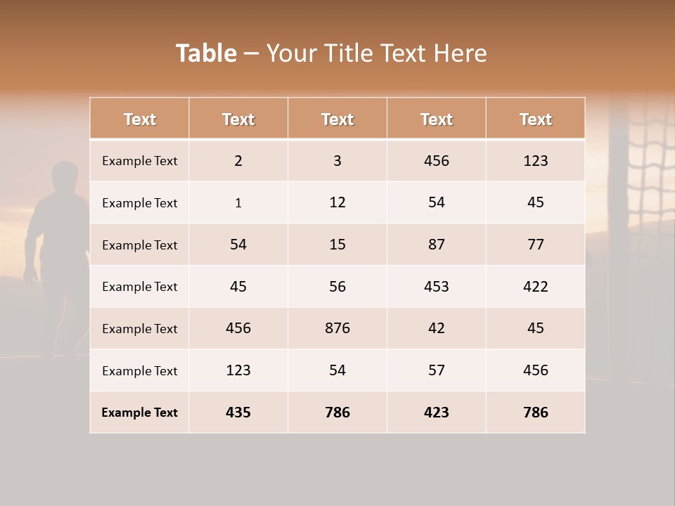 A Group Of People Playing Soccer At Sunset PowerPoint Template