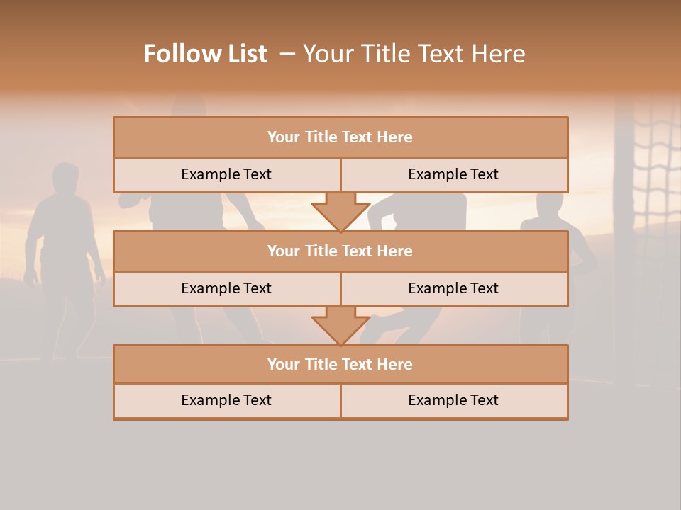 A Group Of People Playing Soccer At Sunset PowerPoint Template