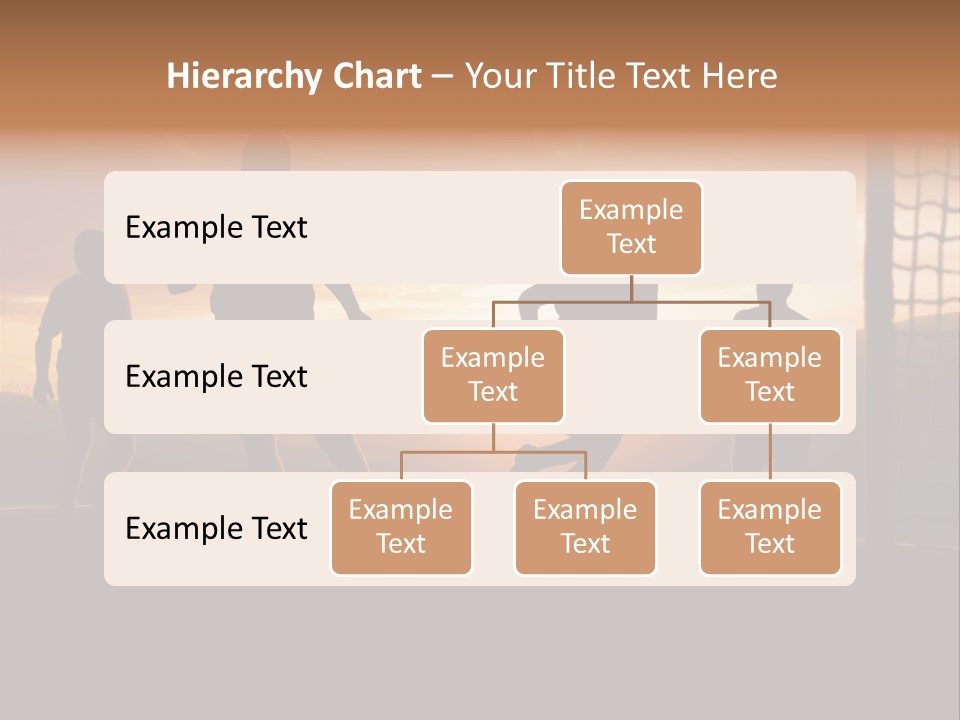 A Group Of People Playing Soccer At Sunset PowerPoint Template