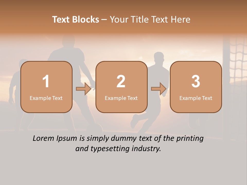 A Group Of People Playing Soccer At Sunset PowerPoint Template