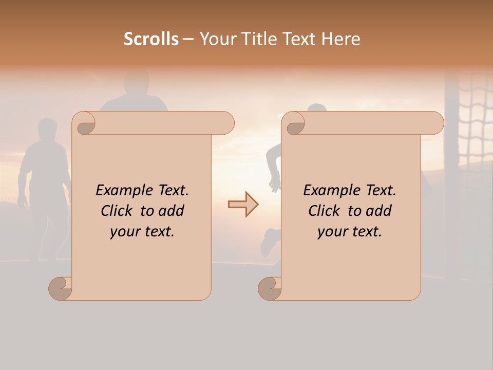 A Group Of People Playing Soccer At Sunset PowerPoint Template