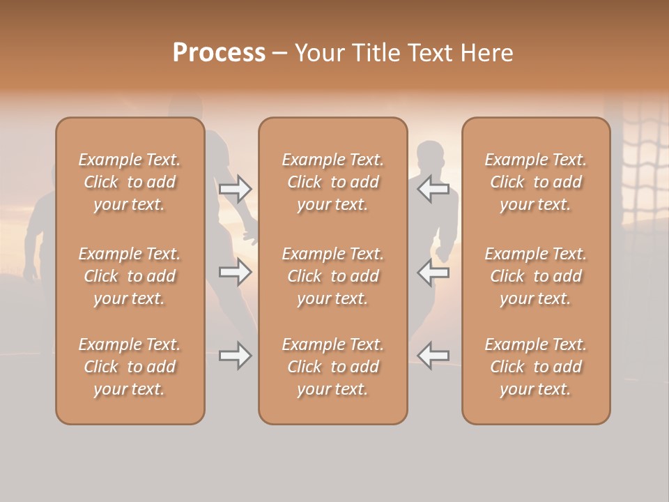 A Group Of People Playing Soccer At Sunset PowerPoint Template
