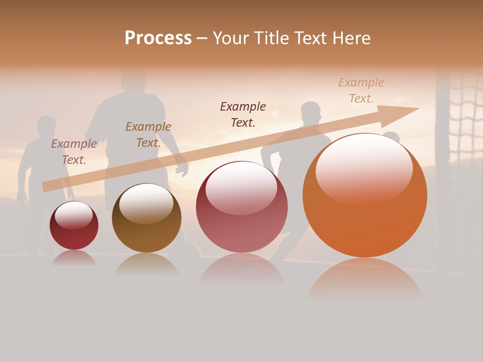 A Group Of People Playing Soccer At Sunset PowerPoint Template