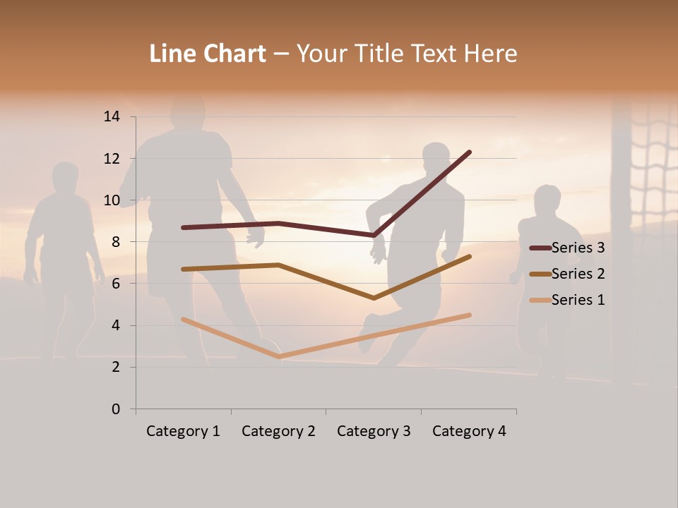 A Group Of People Playing Soccer At Sunset PowerPoint Template