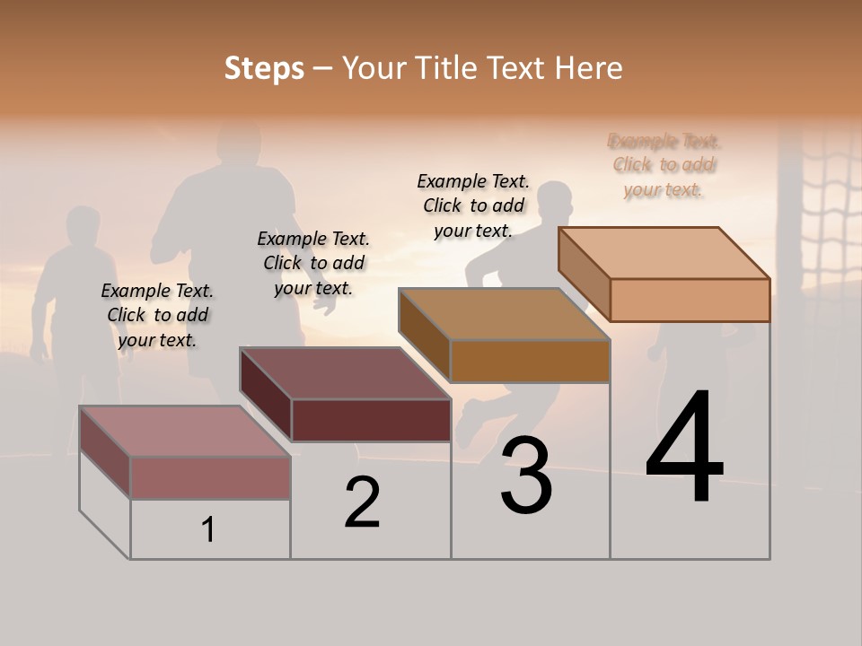 A Group Of People Playing Soccer At Sunset PowerPoint Template