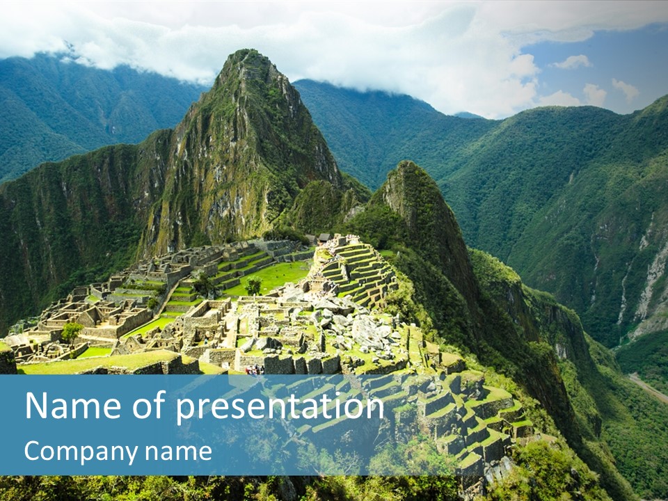 A View Of A Mountain With A Valley In The Background PowerPoint Template