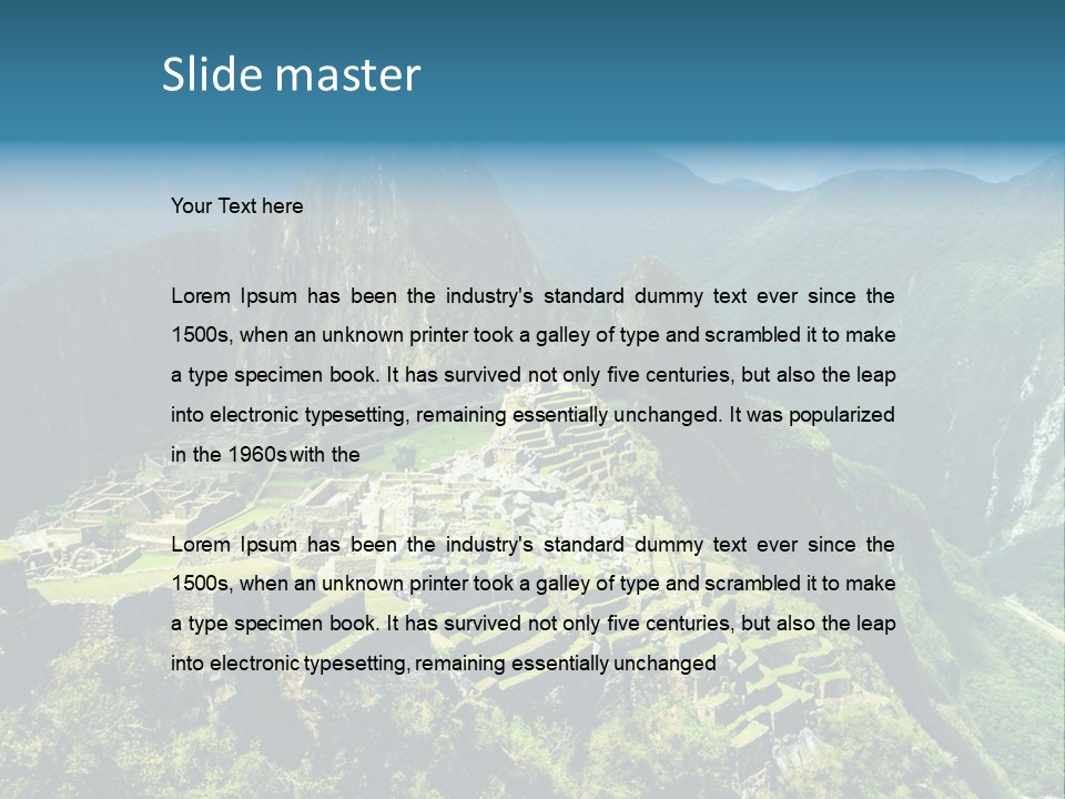 A View Of A Mountain With A Valley In The Background PowerPoint Template