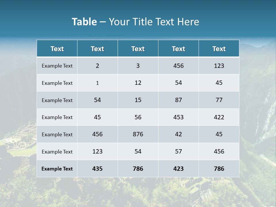 A View Of A Mountain With A Valley In The Background PowerPoint Template