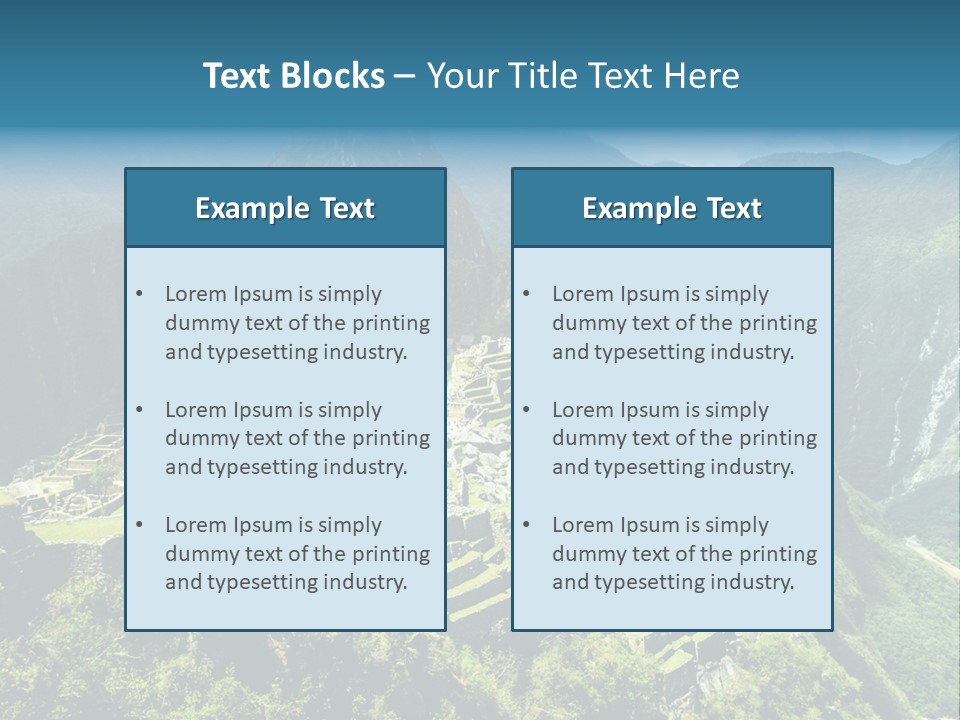 A View Of A Mountain With A Valley In The Background PowerPoint Template