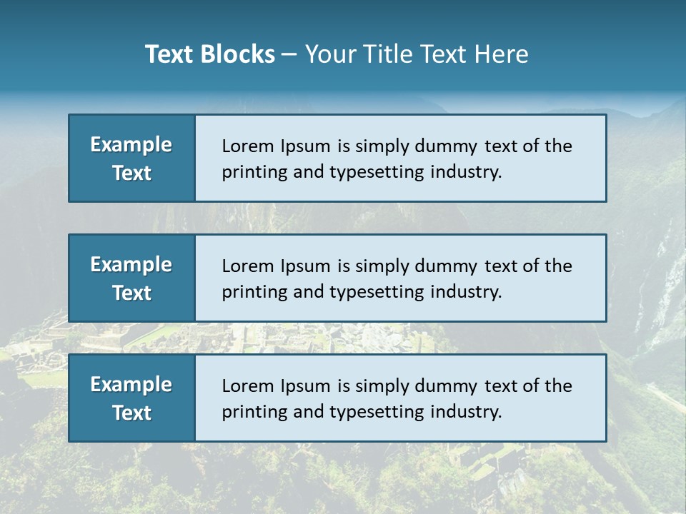 A View Of A Mountain With A Valley In The Background PowerPoint Template
