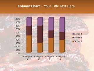 A Large Piece Of Meat With Sauce On Top Of It PowerPoint Template