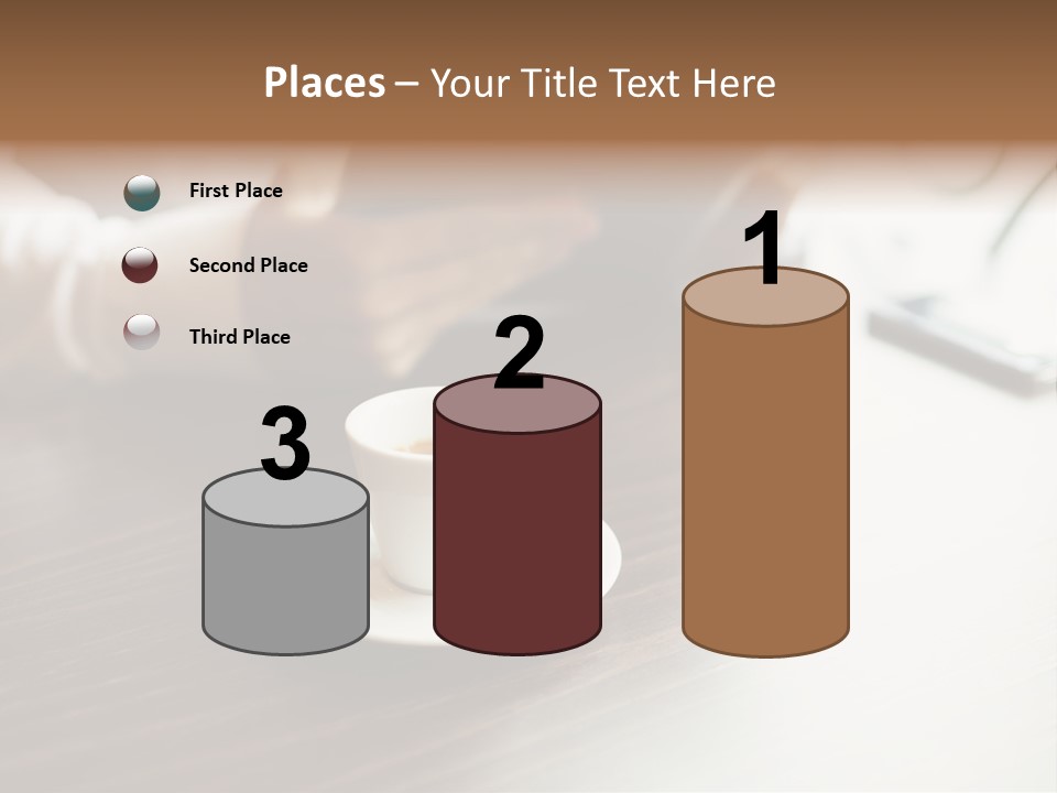 A Person Sitting At A Table With A Tablet PowerPoint Template