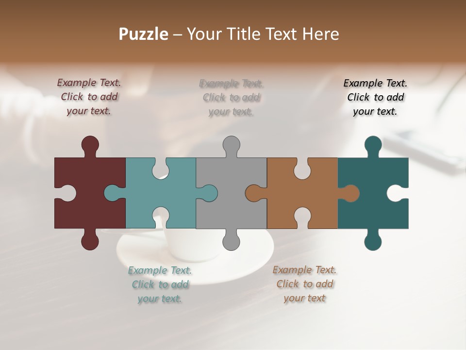 A Person Sitting At A Table With A Tablet PowerPoint Template