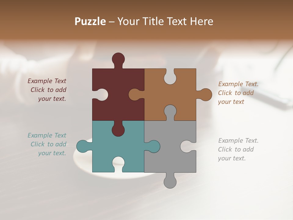 A Person Sitting At A Table With A Tablet PowerPoint Template